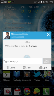 GO SMS Pro floating window